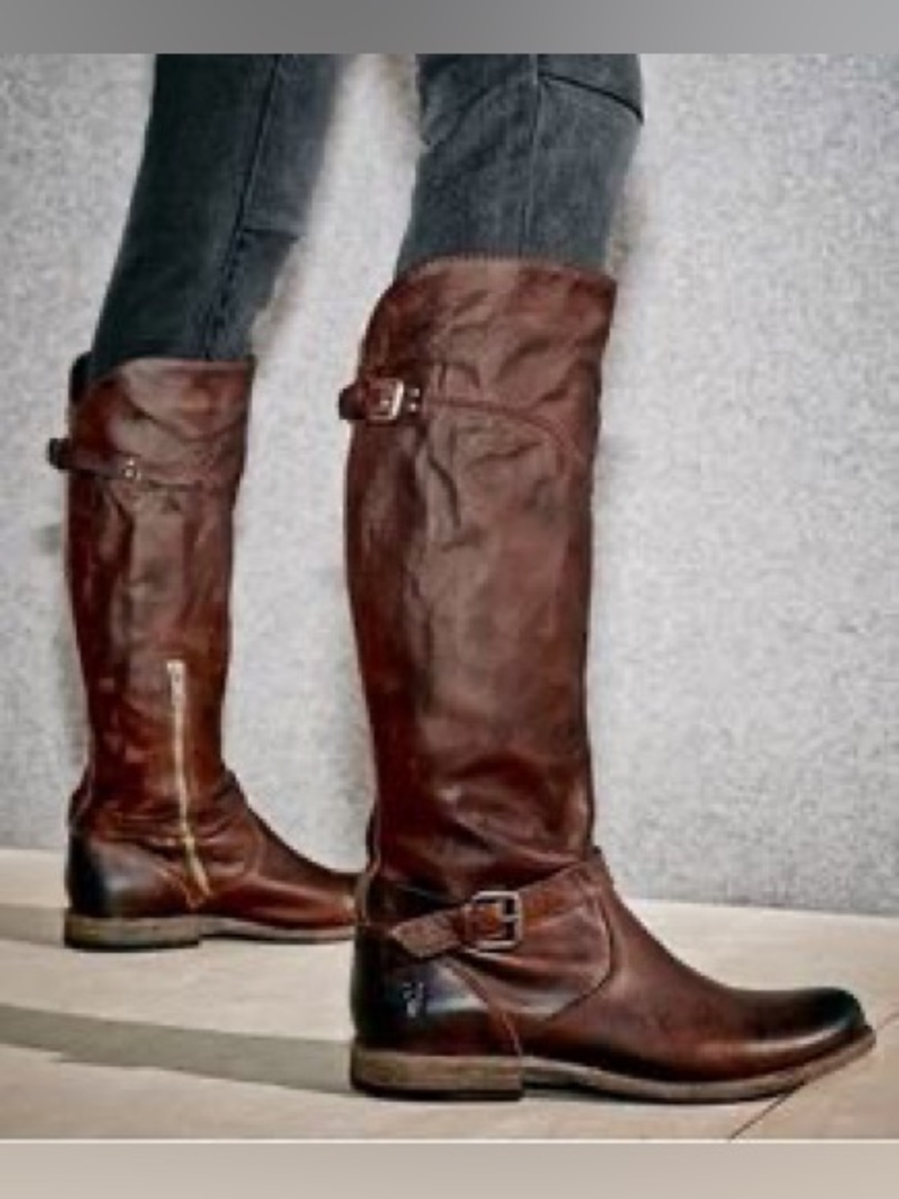 Frye Phillip Riding Boots Tall Knee High Brown Leather Equestrian